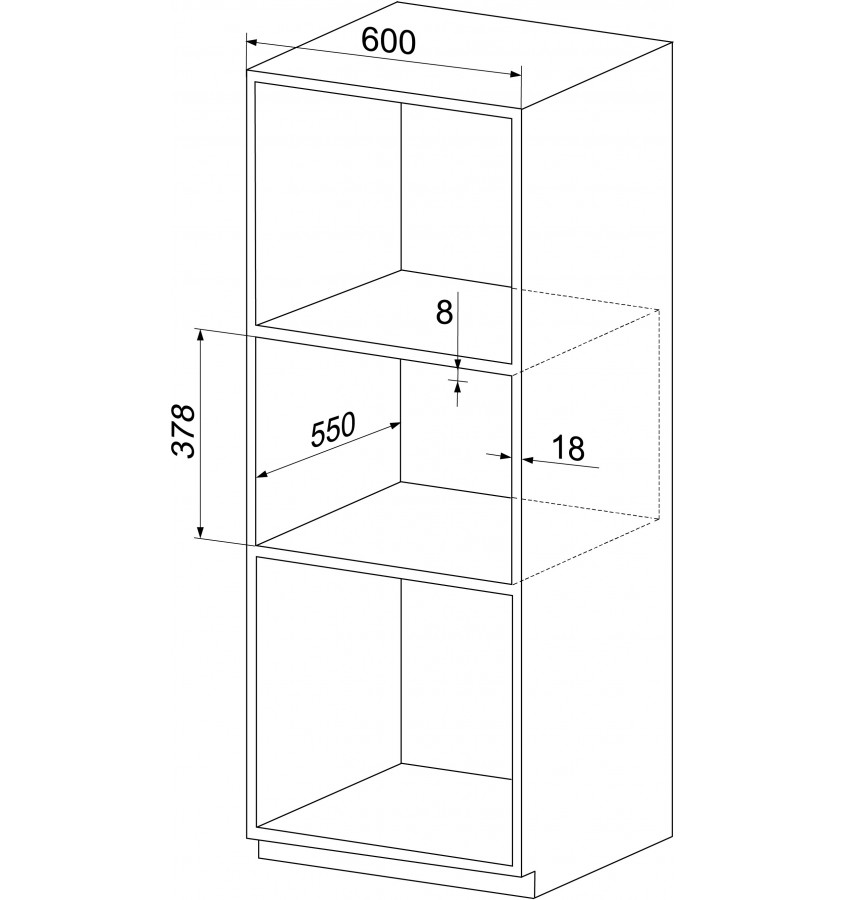 Kuchenka mikrofalowa do zabudowy MPM-25-KMI-01