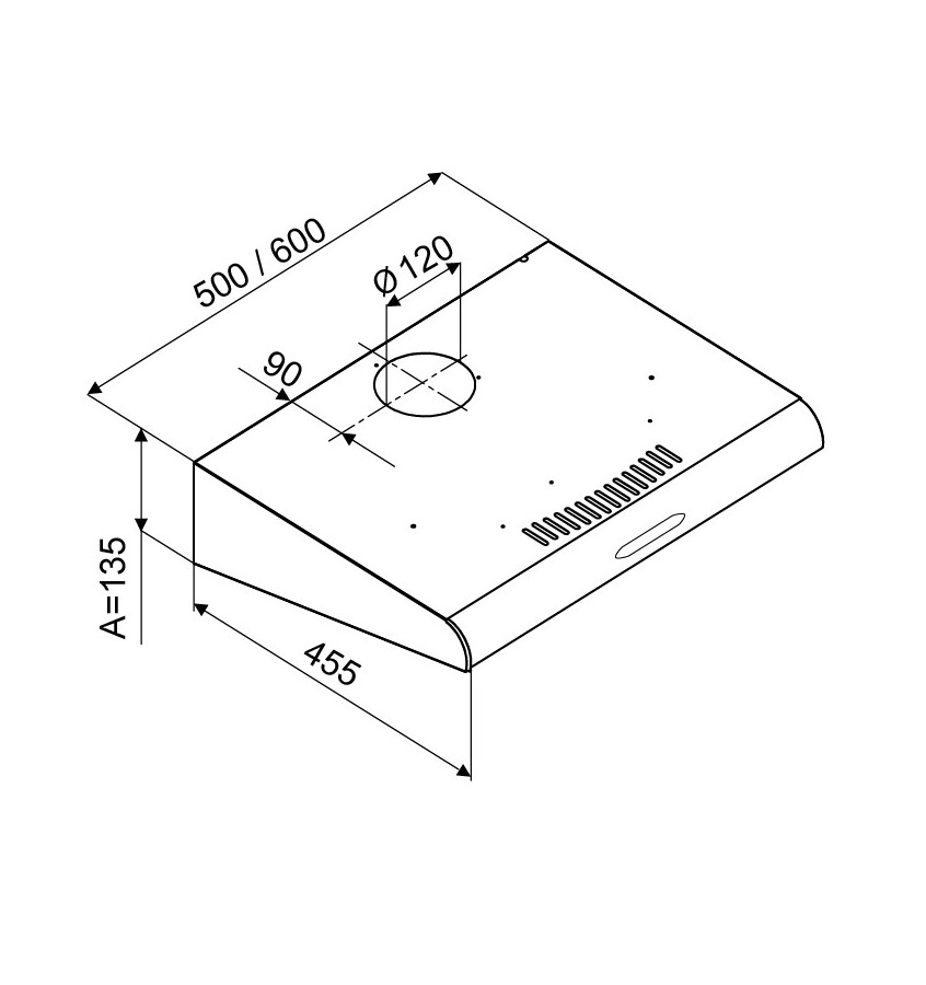 Okap podszafkowy MPM-51-PX-72