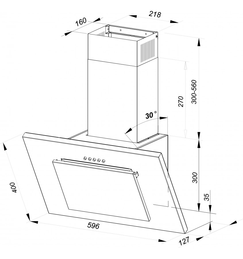 Wandhaube MPM-60-OV-19N